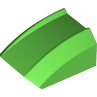 LEGO® los onderdeel Dakpan Gebogen in kleur Fel Groen 30602