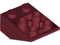 LEGO® los onderdeel Dakpan Omgekeerd Donkerrood 3747b