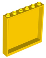 LEGO® los onderdeel Paneel in kleur Geel 59349