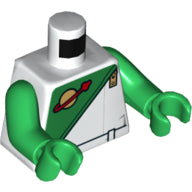LEGO® los onderdeel Lijf met Motief Wit 973pb2035c01