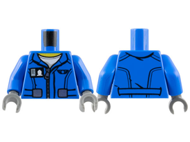 LEGO® los onderdeel Lijf met Motief Blauw 973pb2034c01