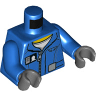 LEGO® los onderdeel Lijf met Motief Blauw 973pb2034c01