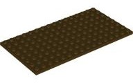 LEGO® los onderdeel Plaat Algemeen Donker Bruin 92438