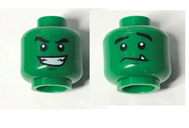 LEGO® los onderdeel Hoofd in kleur Groen 3626pb1364