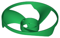 LEGO® los onderdeel Propellor in kleur Groen 18592