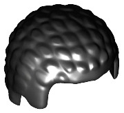 LEGO® los onderdeel Haar in kleur Zwart 21778