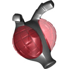 LEGO® los onderdeel Hoofd Aangepast in kleur Zwart 20600pb01