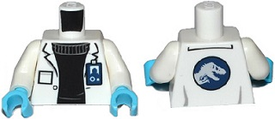 LEGO® los onderdeel Lijf met Motief Wit 973pb2074c01