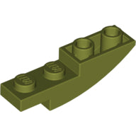Plaatje in Gallery viewer laden, LEGO® los onderdeel Dakpan Gebogen in kleur Olijfgroen 13547
