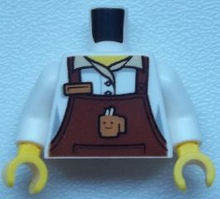 Plaatje in Gallery viewer laden, LEGO® los onderdeel Lijf met Motief Wit 973pb2033c01