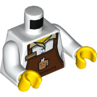 Plaatje in Gallery viewer laden, LEGO® los onderdeel Lijf met Motief Wit 973pb2033c01