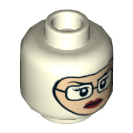 LEGO® los onderdeel Hoofd Gloed In Donker Wit 3626cpb1383