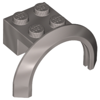 LEGO® los onderdeel Spatbord in kleur Zilver 50745