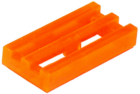 LEGO® Tegel Aangepast Doorzichtig Neon Oranje 2412b