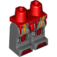 Plaatje in Gallery viewer laden, LEGO® los onderdeel Benen met Motief Rood 970c85pb14