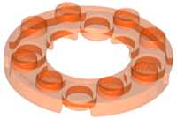 LEGO® los onderdeel Plaat Rond Doorzichtig Neon Oranje 11833