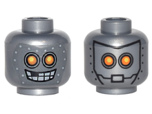 Plaatje in Gallery viewer laden, LEGO® los onderdeel Hoofd in kleur Zilver 3626cpb1502