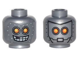 LEGO® los onderdeel Hoofd in kleur Zilver 3626cpb1502