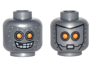LEGO® los onderdeel Hoofd in kleur Zilver 3626cpb1502