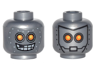 LEGO® los onderdeel Hoofd in kleur Zilver 3626cpb1502