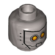 LEGO® los onderdeel Hoofd in kleur Zilver 3626cpb1502