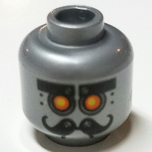Plaatje in Gallery viewer laden, LEGO® los onderdeel Hoofd in kleur Zilver 3626pb1653