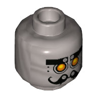 Plaatje in Gallery viewer laden, LEGO® los onderdeel Hoofd in kleur Zilver 3626pb1653
