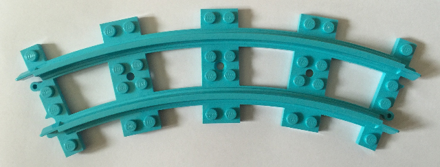 LEGO® los onderdeel Rails in kleur Medium Azuurblauw 85976