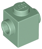 Plaatje in Gallery viewer laden, LEGO® los onderdeel Steen Aangepast in kleur Zandgroen 47905