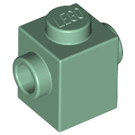 Plaatje in Gallery viewer laden, LEGO® los onderdeel Steen Aangepast in kleur Zandgroen 47905
