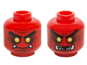LEGO® los onderdeel Hoofd in kleur Rood 3626cpb1488
