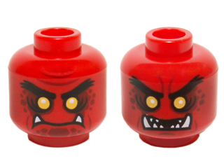 LEGO® los onderdeel Hoofd in kleur Rood 3626cpb1488