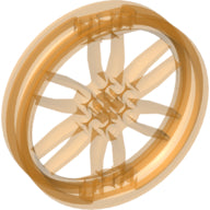LEGO® los onderdeel Wiel in kleur Doorzichtig Oranje 88517