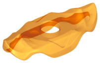 LEGO® los onderdeel Lijf Accessoire Doorzichtig Oranje 11438