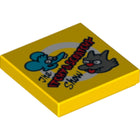 LEGO® los onderdeel Tegel met Motief Geel 3068pb0700