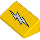 LEGO® los onderdeel Dakpan met Motief Geel 85984pb101