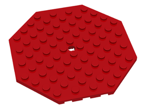 LEGO® los onderdeel Plaat Aangepast in kleur Rood 89523