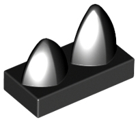 LEGO® los onderdeel Tegel Aangepast in kleur Zwart 15209