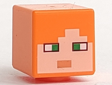 Plaatje in Gallery viewer laden, LEGO® los onderdeel Hoofd Aangepast Oranje 19729pb009