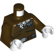 LEGO® onderdeel Lijf met Motief Donker Bruin 973pb2427c01