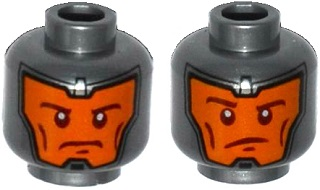 LEGO® los onderdeel Hoofd in kleur Zilver 3626cpb1521