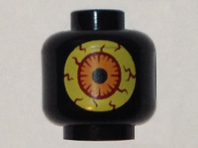Plaatje in Gallery viewer laden, LEGO® los onderdeel Hoofd in kleur Zwart 3626pb1527