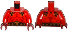 Plaatje in Gallery viewer laden, LEGO® los onderdeel Lijf met Motief Rood 973pb2445c01