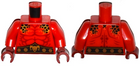 LEGO® los onderdeel Lijf met Motief Rood 973pb2445c01