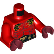 LEGO® los onderdeel Lijf met Motief Rood 973pb2445c01