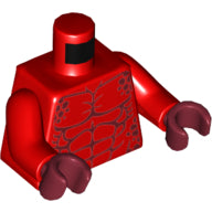 Plaatje in Gallery viewer laden, LEGO® los onderdeel Lijf met Motief Rood 973pb2195c01
