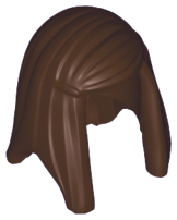 Plaatje in Gallery viewer laden, LEGO® los onderdeel Haar in kleur Donker Bruin 92083