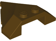 LEGO® los onderdeel Wig in kleur Donker Bruin 22391