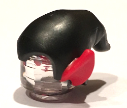 LEGO® los onderdeel Hoofddeksels in kleur Zwart 18984pb03