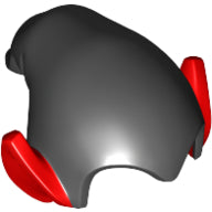 LEGO® los onderdeel Hoofddeksels in kleur Zwart 18984pb03